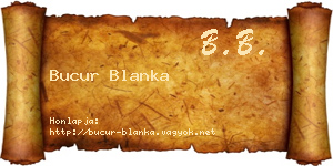 Bucur Blanka névjegykártya